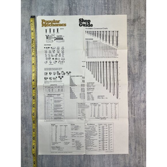 Vintage Shop Guide Thread Guide Grinding RPM Framing Square Popular Mechanics - Picture 2 of 10